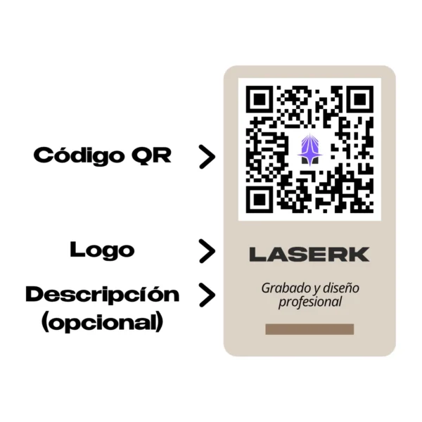 qr_info Código QR de sobremesa MDF