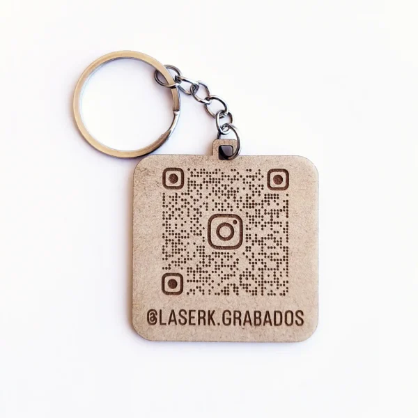 qrsimple2 Llavero código QR de MDF